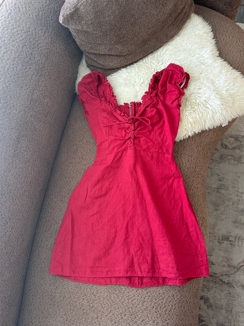 Reformation Klara Linen Mini Dress